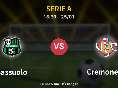 Kết Quả: Sassuolo 1-0 Cremonese – Highlight & Bàn Thắng | Serie A