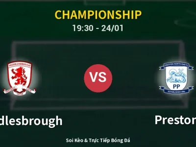 Soi Kèo Middlesbrough vs Preston – 19:30 24/01 | Nhận Định, Dự Đoán Tỷ Số