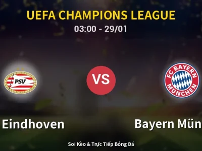 Kết Quả: PSV Eindhoven 1-2 Bayern München – Highlight & Bàn Thắng | UEFA Champions League