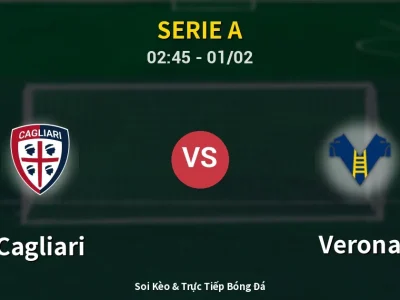 Kết Quả: Cagliari 4-0 Verona – Highlight & Bàn Thắng | Serie A