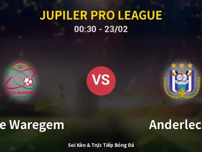 Kết Quả: Zulte Waregem 2-4 Anderlecht – Highlight & Bàn Thắng | Jupiler Pro League