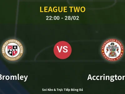 Soi Kèo Bromley vs Accrington ST – 22:00 28/02 | Nhận Định, Dự Đoán Tỷ Số