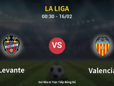 Kết Quả: Levante 0-2 Valencia – Highlight & Bàn Thắng | La Liga