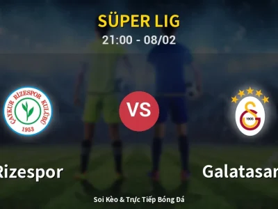 🔴 Trực Tiếp: Rizespor 0-1 Galatasaray – Link Xem Süper Lig (Full HD)