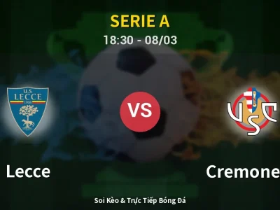 Kết Quả: Lecce 2-1 Cremonese – Highlight & Bàn Thắng | Serie A