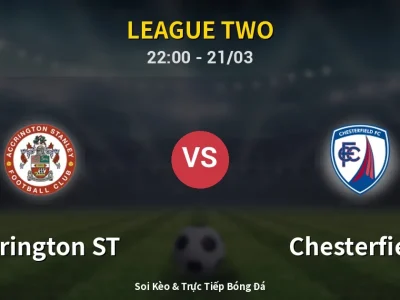 Soi Kèo Accrington ST vs Chesterfield – 22:00 21/03 | Nhận Định, Dự Đoán Tỷ Số
