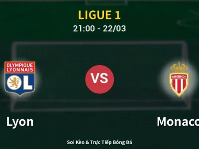 🔴 Trực Tiếp: Lyon 0-0 Monaco – Link Xem Ligue 1 (Full HD)