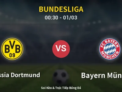 Kết Quả: Borussia Dortmund 2-3 Bayern München – Highlight & Bàn Thắng | Bundesliga