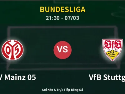 🔴 Trực Tiếp: FSV Mainz 05 0-0 VfB Stuttgart – Link Xem Bundesliga (Full HD)
