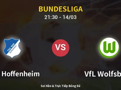 🔴 Trực Tiếp: 1899 Hoffenheim 0-0 VfL Wolfsburg – Link Xem Bundesliga (Full HD)