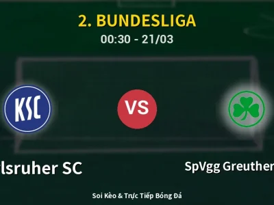 Kết Quả: Karlsruher SC 3-1 SpVgg Greuther Fürth – Highlight & Bàn Thắng | 2. Bundesliga