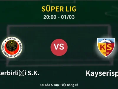 Kết Quả: Gençlerbirliği S.K. 0-0 Kayserispor – Highlight & Bàn Thắng | Süper Lig