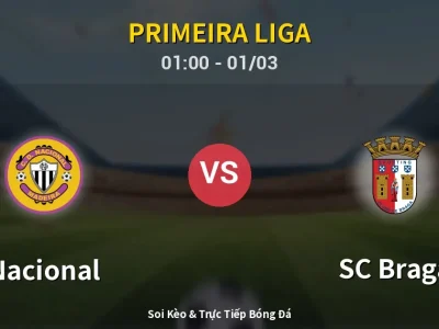 Kết Quả: Nacional 1-2 SC Braga – Highlight & Bàn Thắng | Primeira Liga