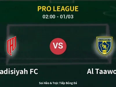 Kết Quả: Al-Qadisiyah FC 1-1 Al Taawon – Highlight & Bàn Thắng | Pro League