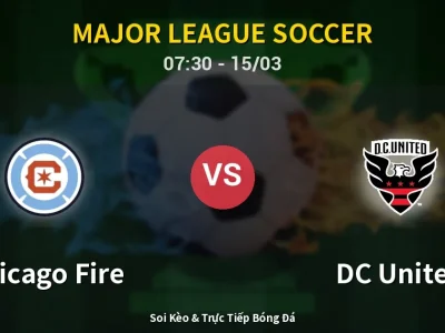 Soi Kèo Chicago Fire vs DC United – 07:30 15/03 | Nhận Định, Dự Đoán Tỷ Số