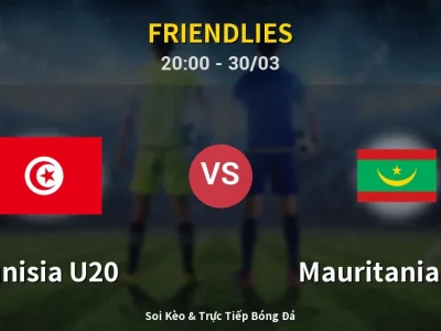 🔴 Trực Tiếp: Tunisia U20 2-0 Mauritania U20 – Link Xem Friendlies (Full HD)