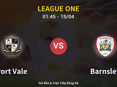 Kết Quả: Port Vale 0-0 Barnsley – Highlight & Bàn Thắng | League One