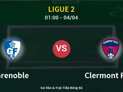 Kết Quả: Grenoble 2-2 Clermont Foot – Highlight & Bàn Thắng | Ligue 2