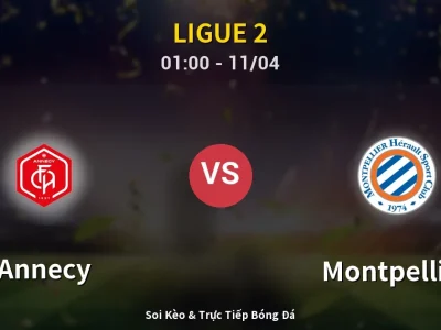 🔴 Trực Tiếp: Annecy 0-0 Montpellier – Link Xem Ligue 2 (Full HD)
