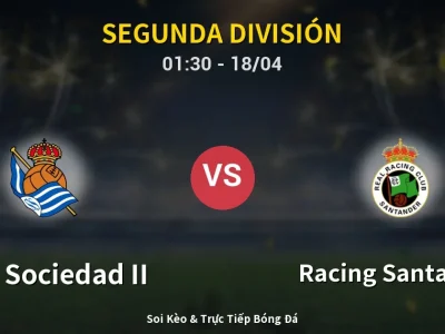 Kết Quả: Real Sociedad II 1-3 Racing Santander – Highlight & Bàn Thắng | Segunda División