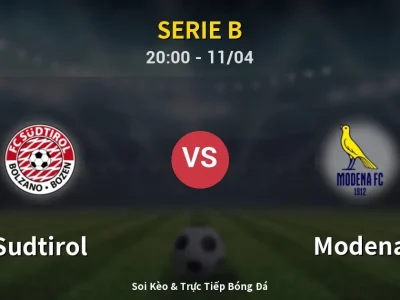 Soi Kèo Sudtirol vs Modena – 20:00 11/04 | Nhận Định, Dự Đoán Tỷ Số