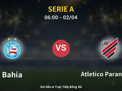 Kết Quả: Bahia 3-0 Atletico Paranaense – Highlight & Bàn Thắng | Serie A